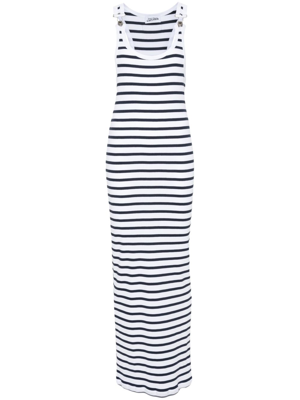 Jean Paul Gaultier Marinere 条纹超长连衣裙 - 白色