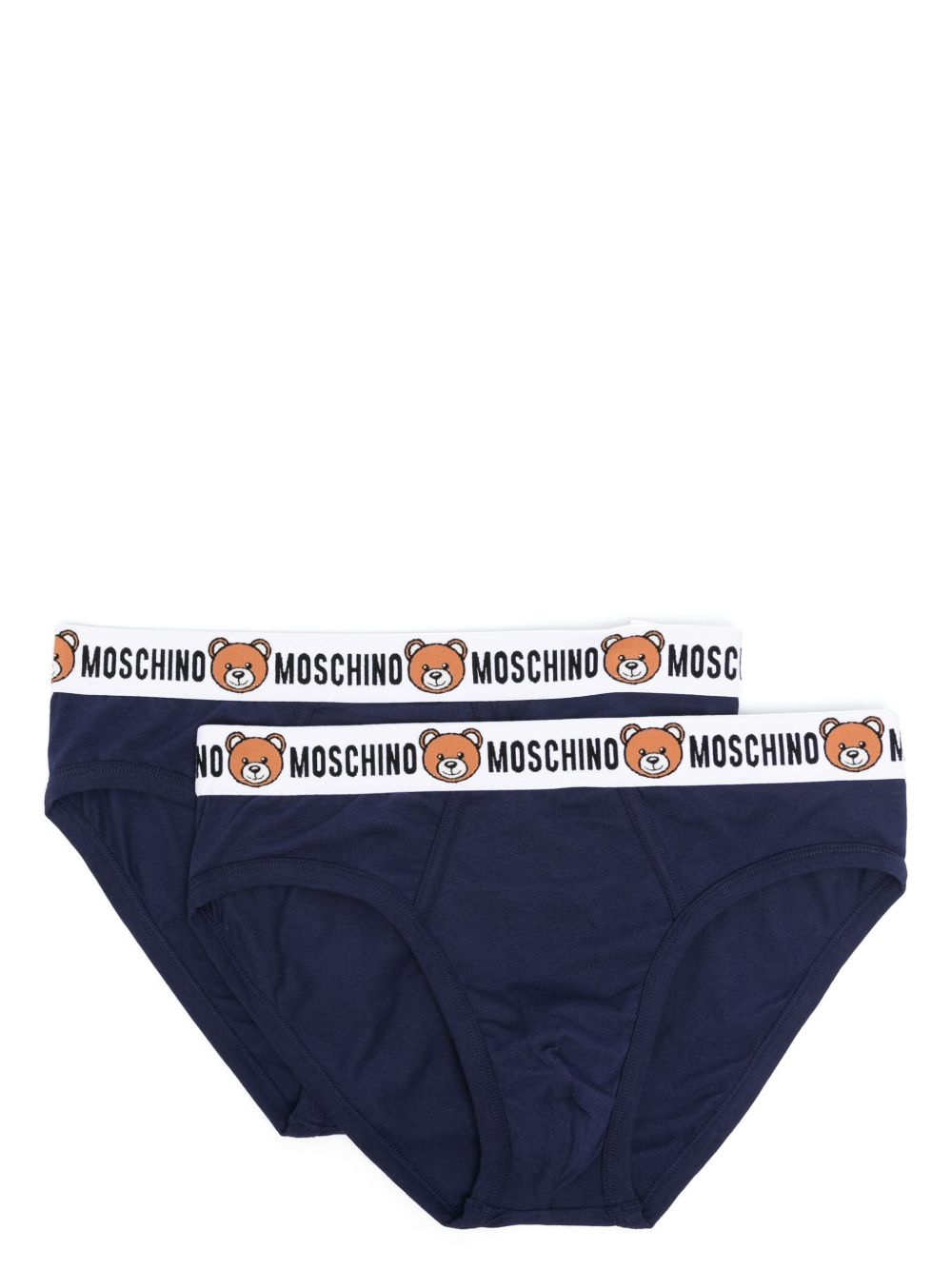 Moschino Teddy Bear logo边饰三角内裤套装 （ 两件装 ） - 蓝色