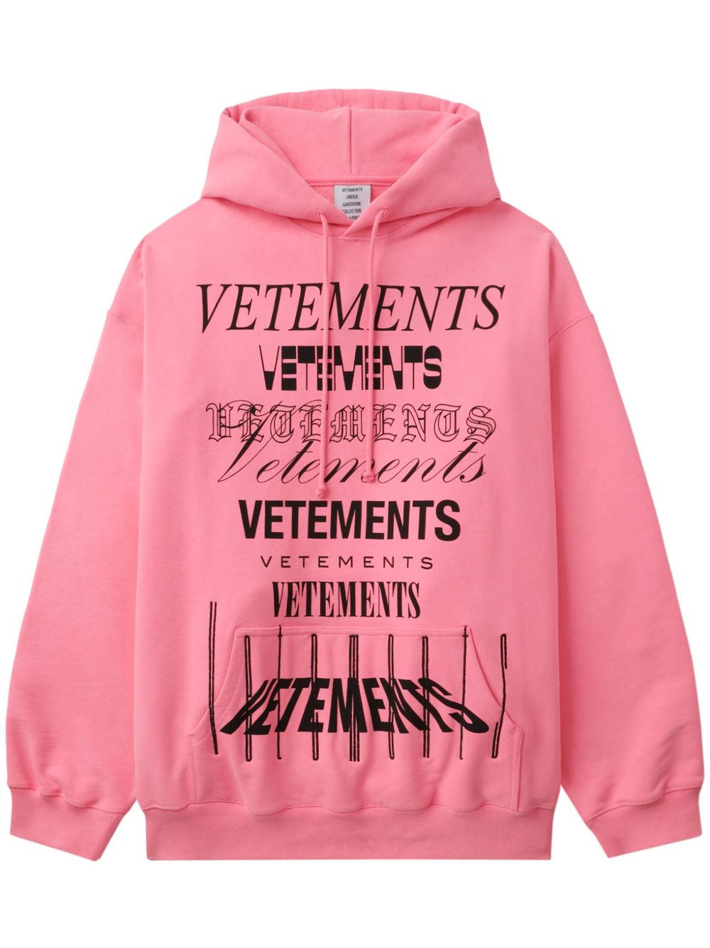 VETEMENTS logo印花连帽衫 - 粉色