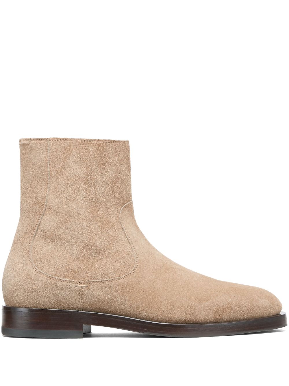 Brunello Cucinelli 拉链皮靴 - 中性色