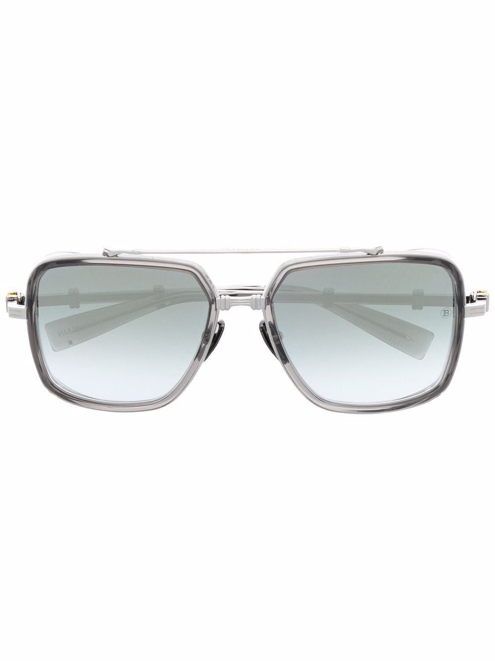 Balmain Eyewear 巴尔曼 Officier 方框太阳眼镜 - 灰色