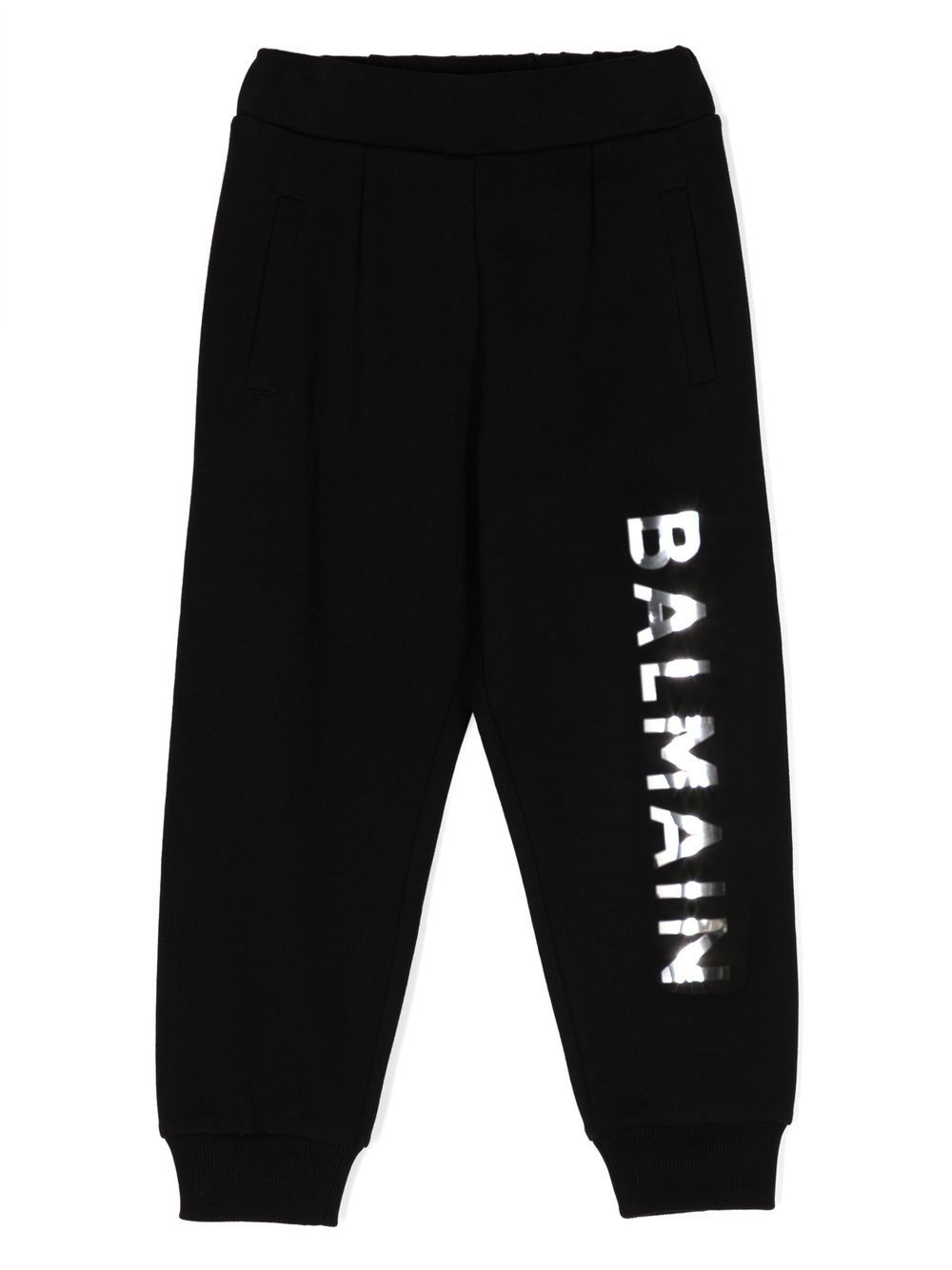 Balmain Kids logo印花运动裤 - 黑色