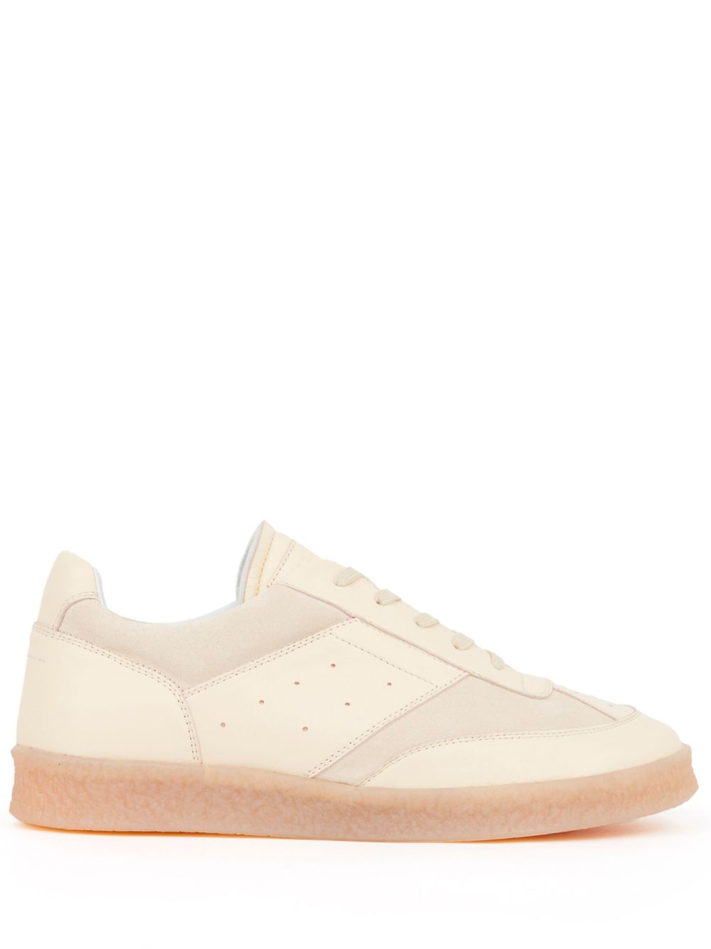 MM6 Maison Margiela 拼接皮质运动鞋 - 中性色