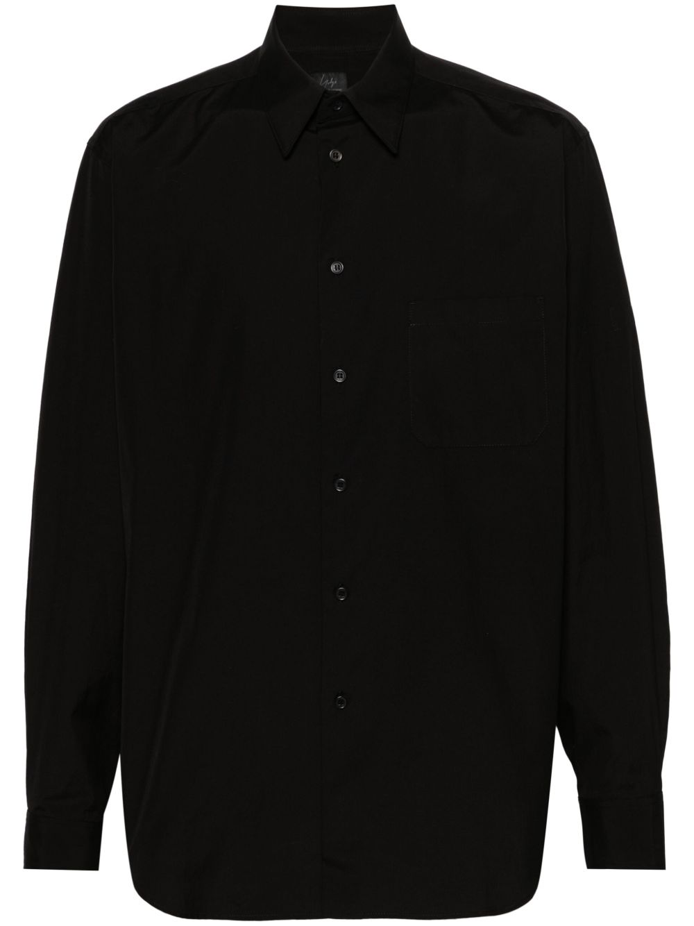 Yohji Yamamoto 棉府绸衬衫 - 黑色