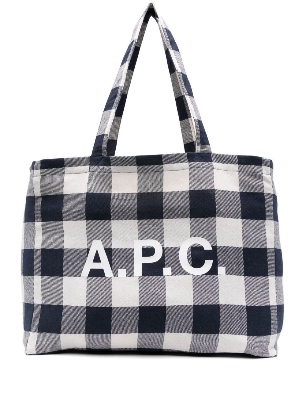 A.P.C. logo印花托特包 - 蓝色
