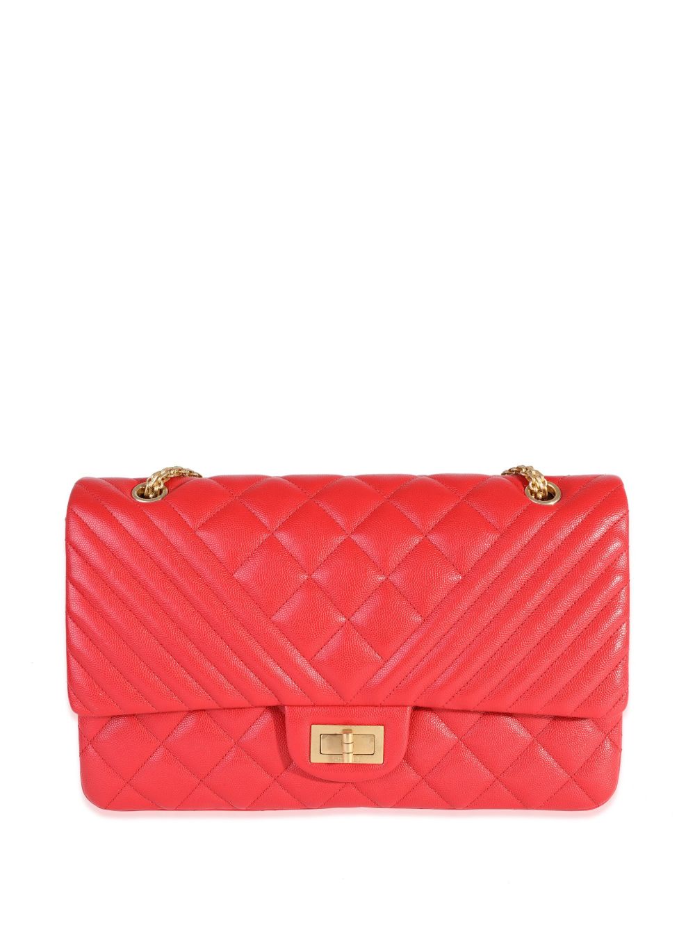 CHANEL Pre-Owned 2.55 227 Double Flap 单肩包（2018年典藏款） - 红色