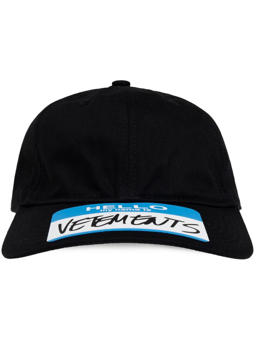 VETEMENTS 标贴棒球帽 - 黑色