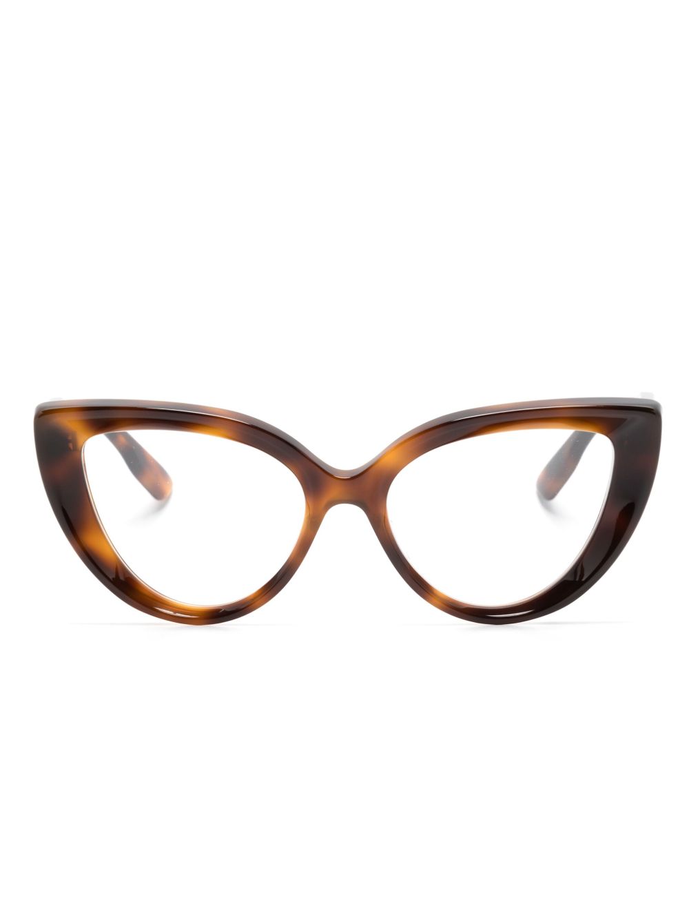 Gucci Eyewear 玳瑁纹猫眼框眼镜 - 褐色