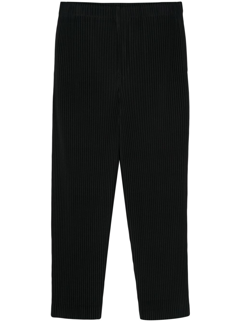 Homme Plissé Issey Miyake MC January 褶饰长裤 - 黑色