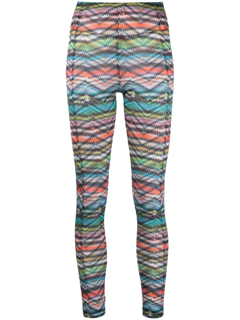 Missoni Z字纹运动打底裤 - 黑色