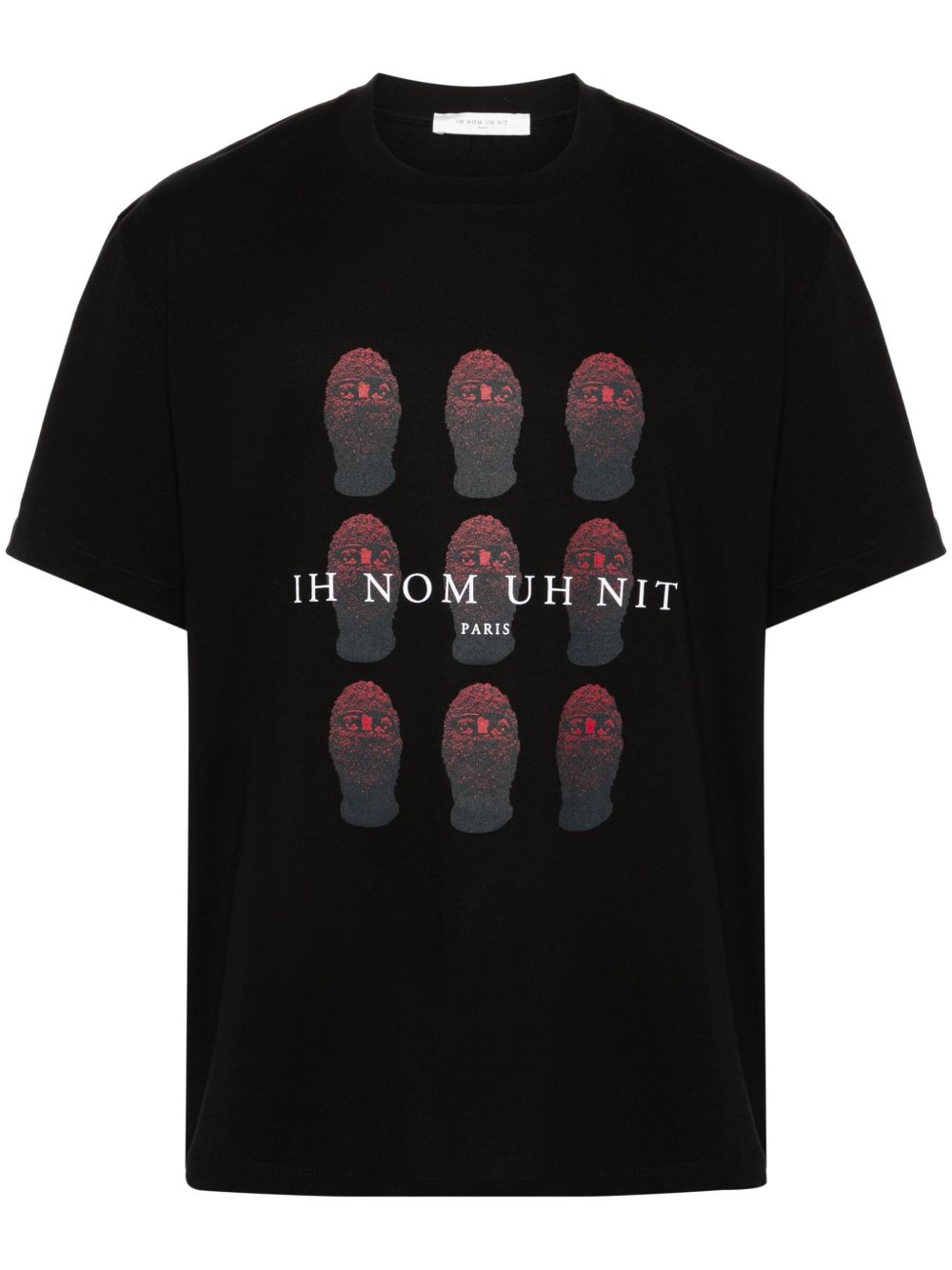 Ih Nom Uh Nit Red Masks 印花T恤 - 黑色