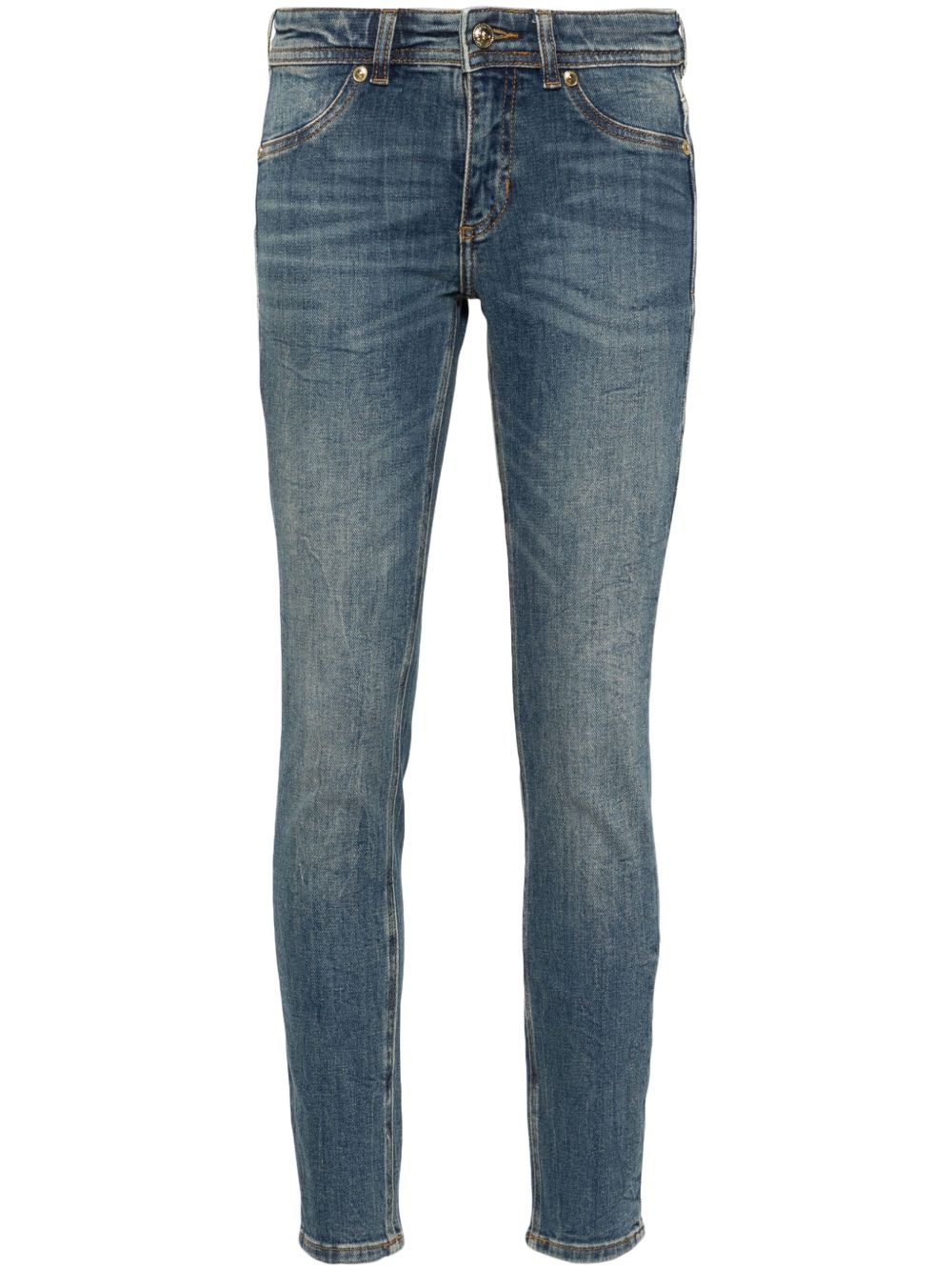 Versace Jeans Couture 露踝紧身牛仔裤 - 蓝色