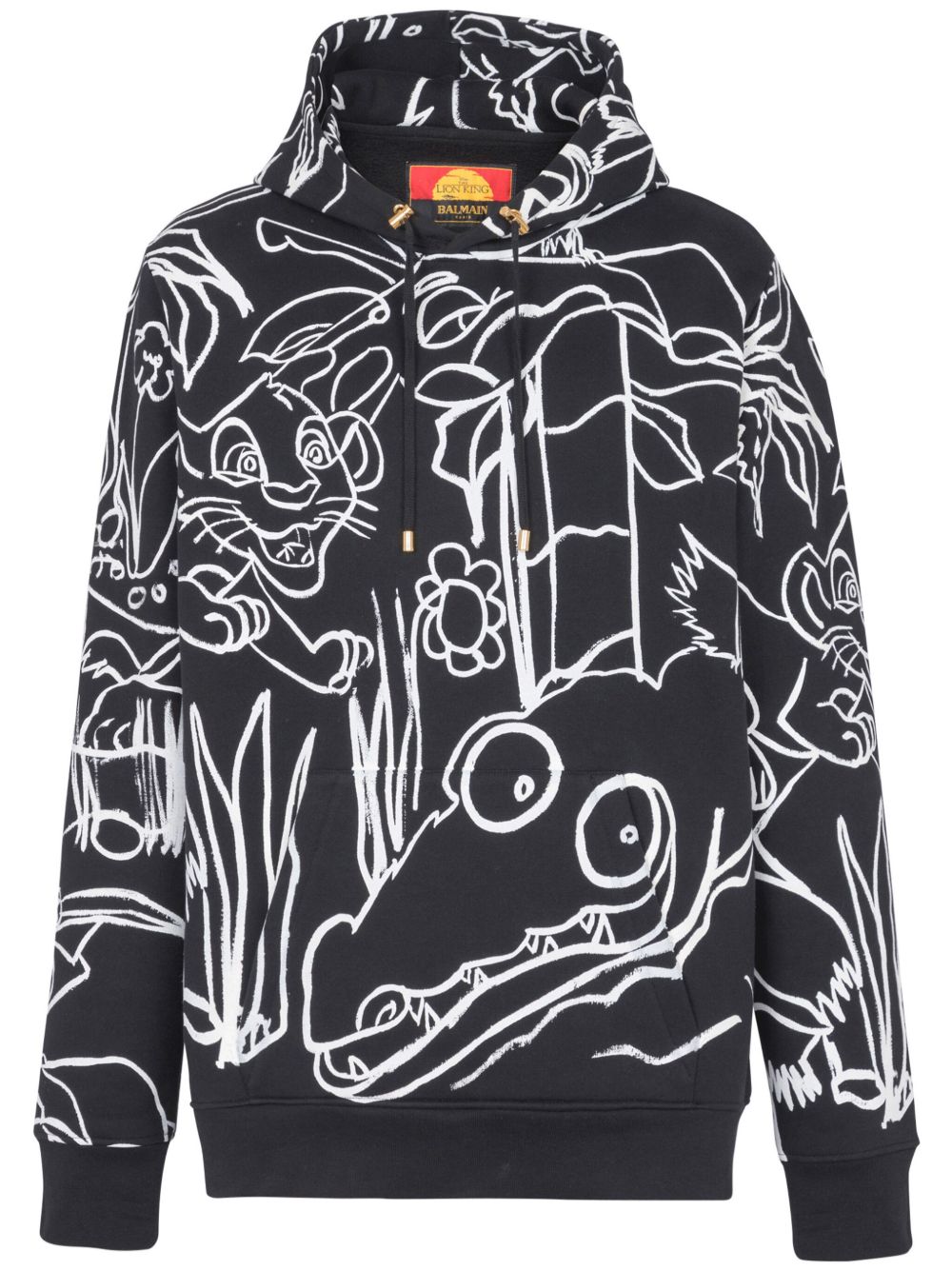 Balmain x Disney The Lion King 连帽衫 - 黑色