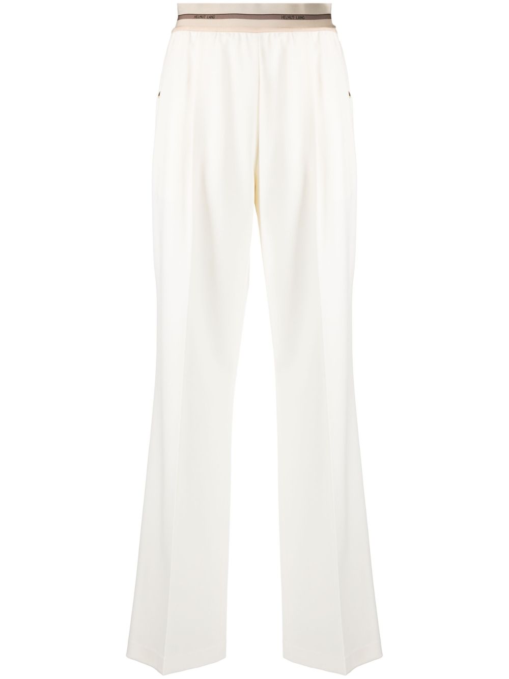 Helmut Lang logo裤腰直筒裤 - 中性色