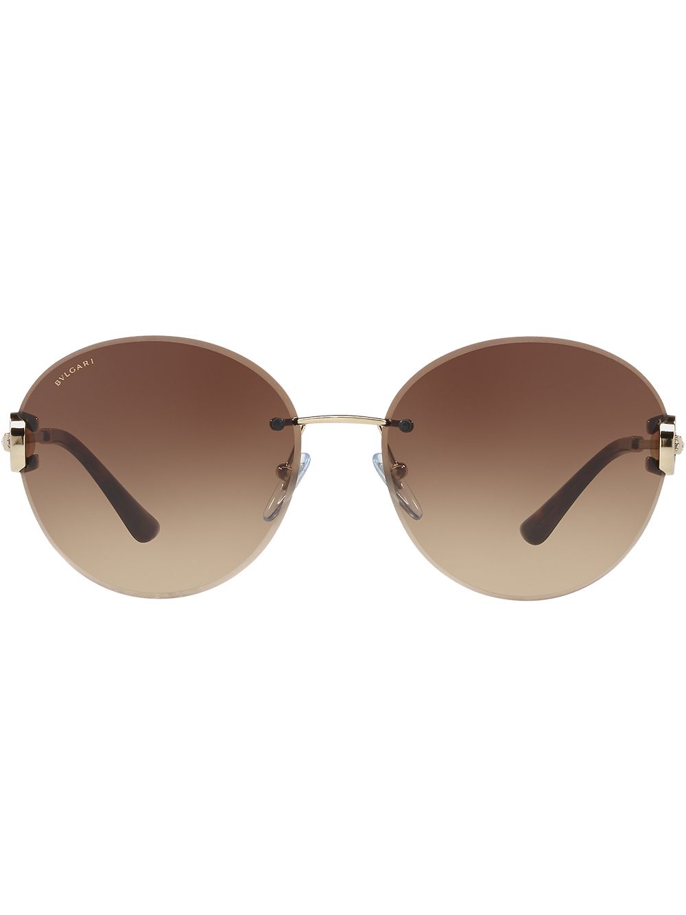 Bvlgari 圆框太阳眼镜 - 金属色