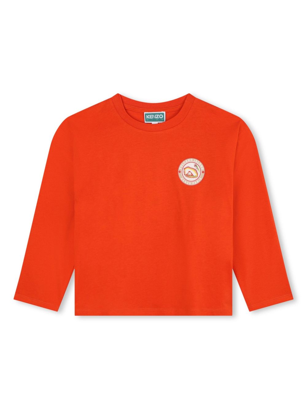 Kenzo Kids logo印花棉T恤 - 红色
