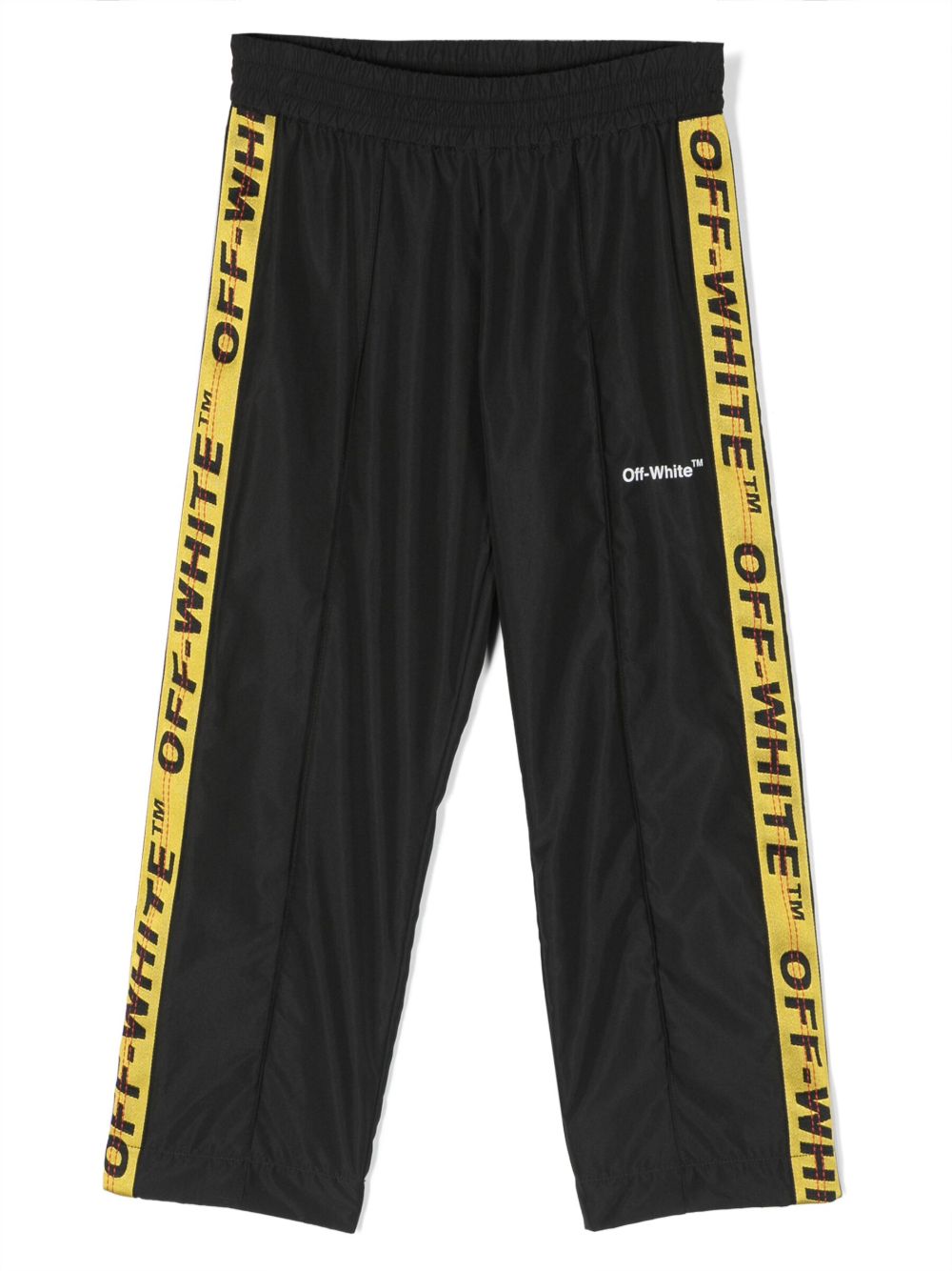 Off-White Kids logo饰带细节运动裤 - 黑色