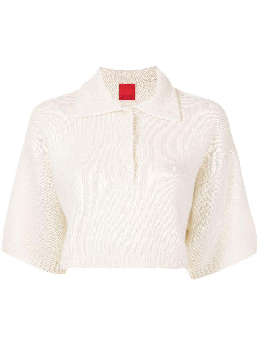 Cashmere In Love Demi 短款polo衫 - 白色