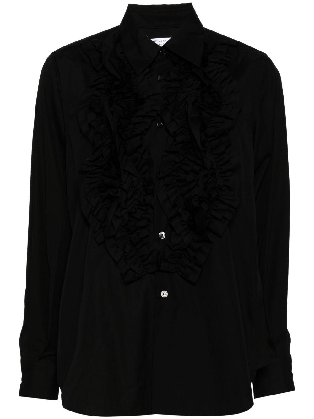 Comme Des Garçons Comme Des Garçons 荷叶边衬衫 - 黑色