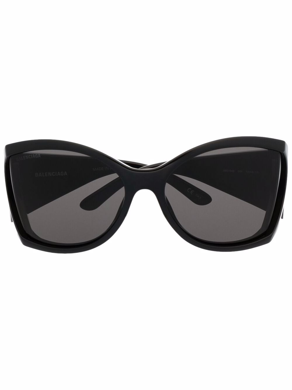 Balenciaga Eyewear Void 蝴蝶形镜框太阳眼镜 - 黑色