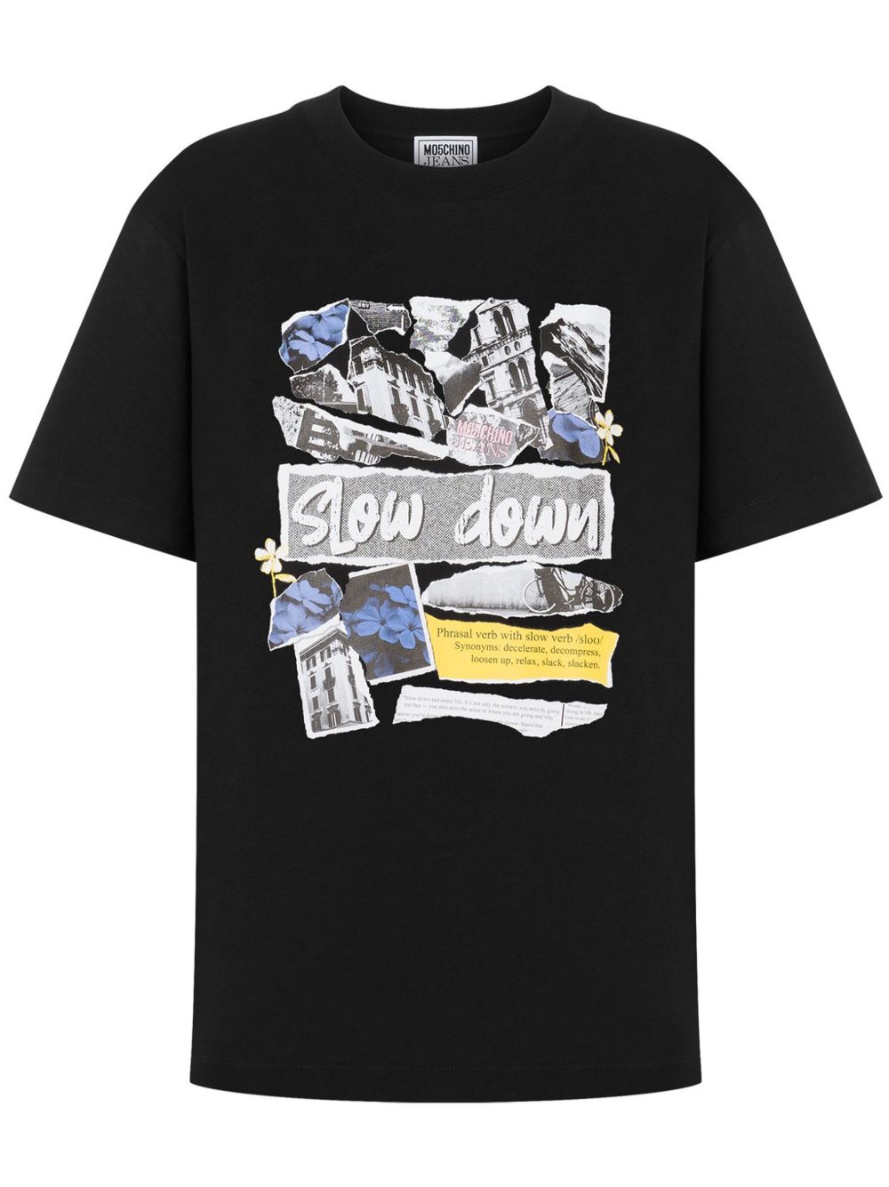 MOSCHINO JEANS Slow Down Archive T恤 - 黑色