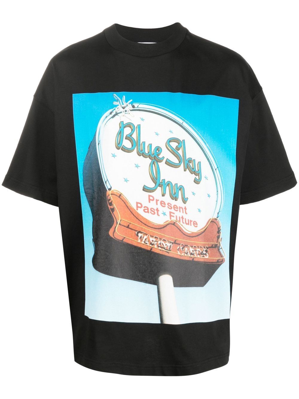 BLUE SKY INN logo印花短袖T恤 - 黑色