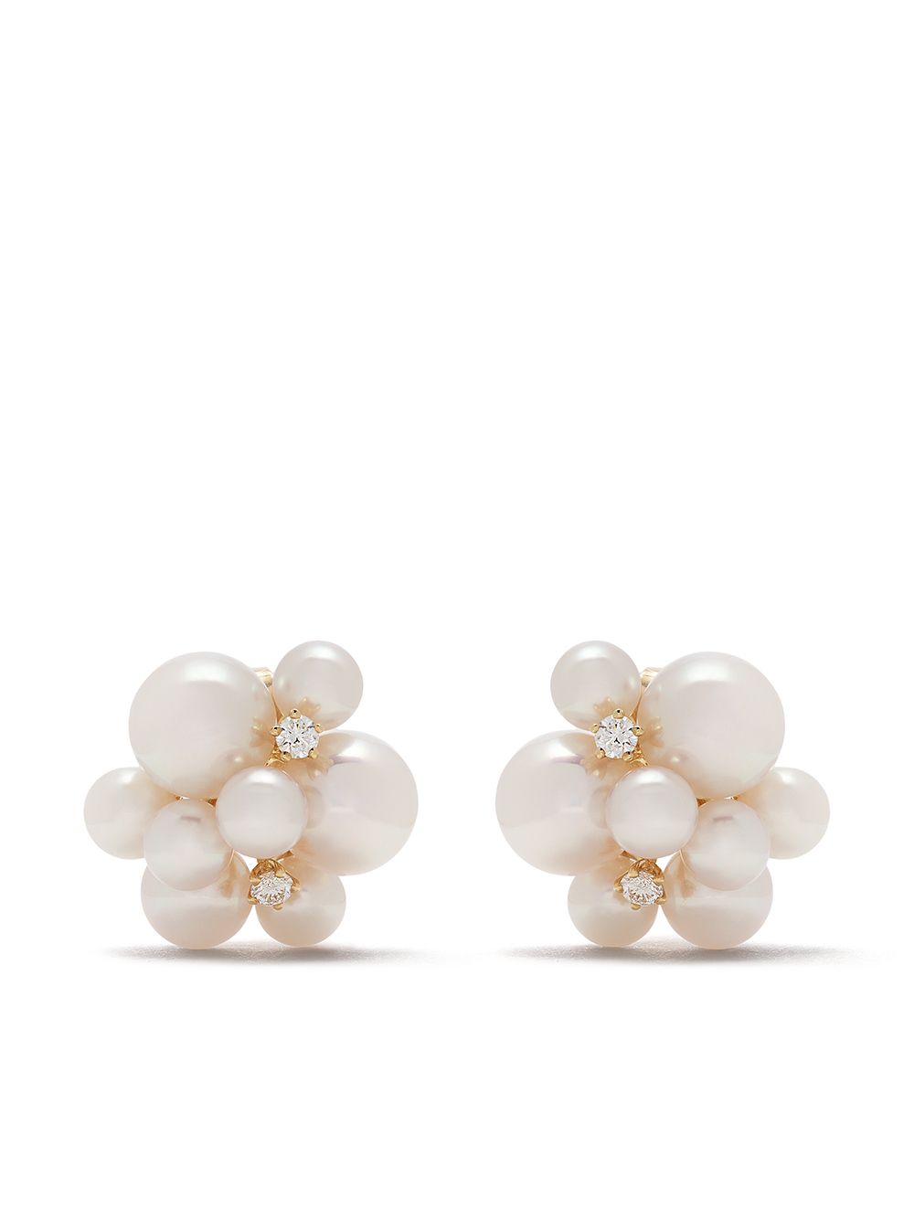 TASAKI Aria 18k金钻石镶嵌耳钉 - 金色