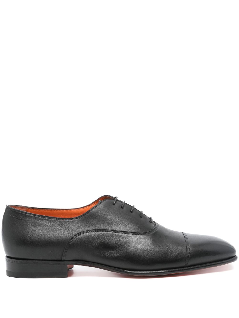 Santoni 皮质牛津鞋 - 黑色