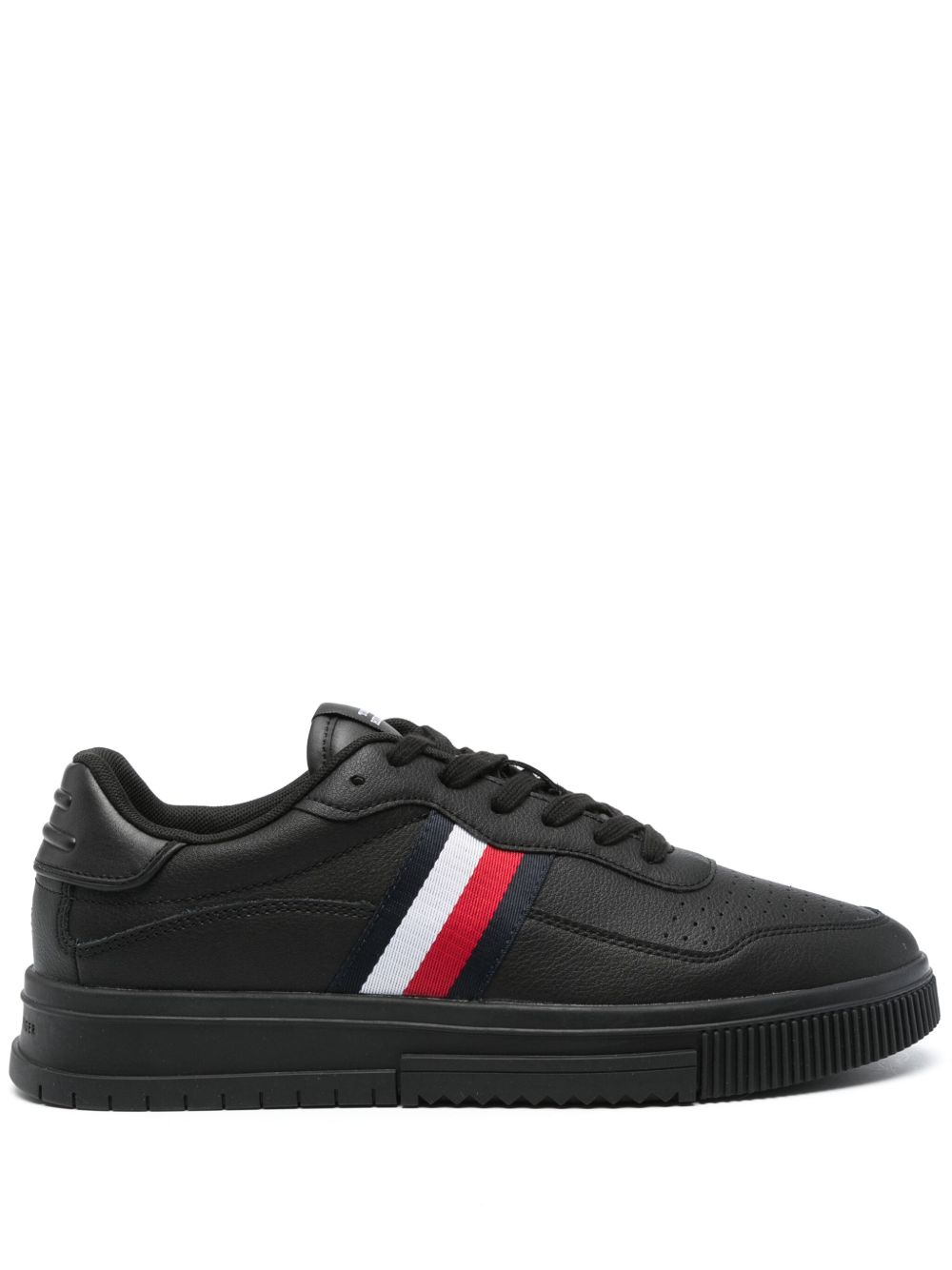 Tommy Hilfiger Supercup 条纹细节运动鞋 - 黑色