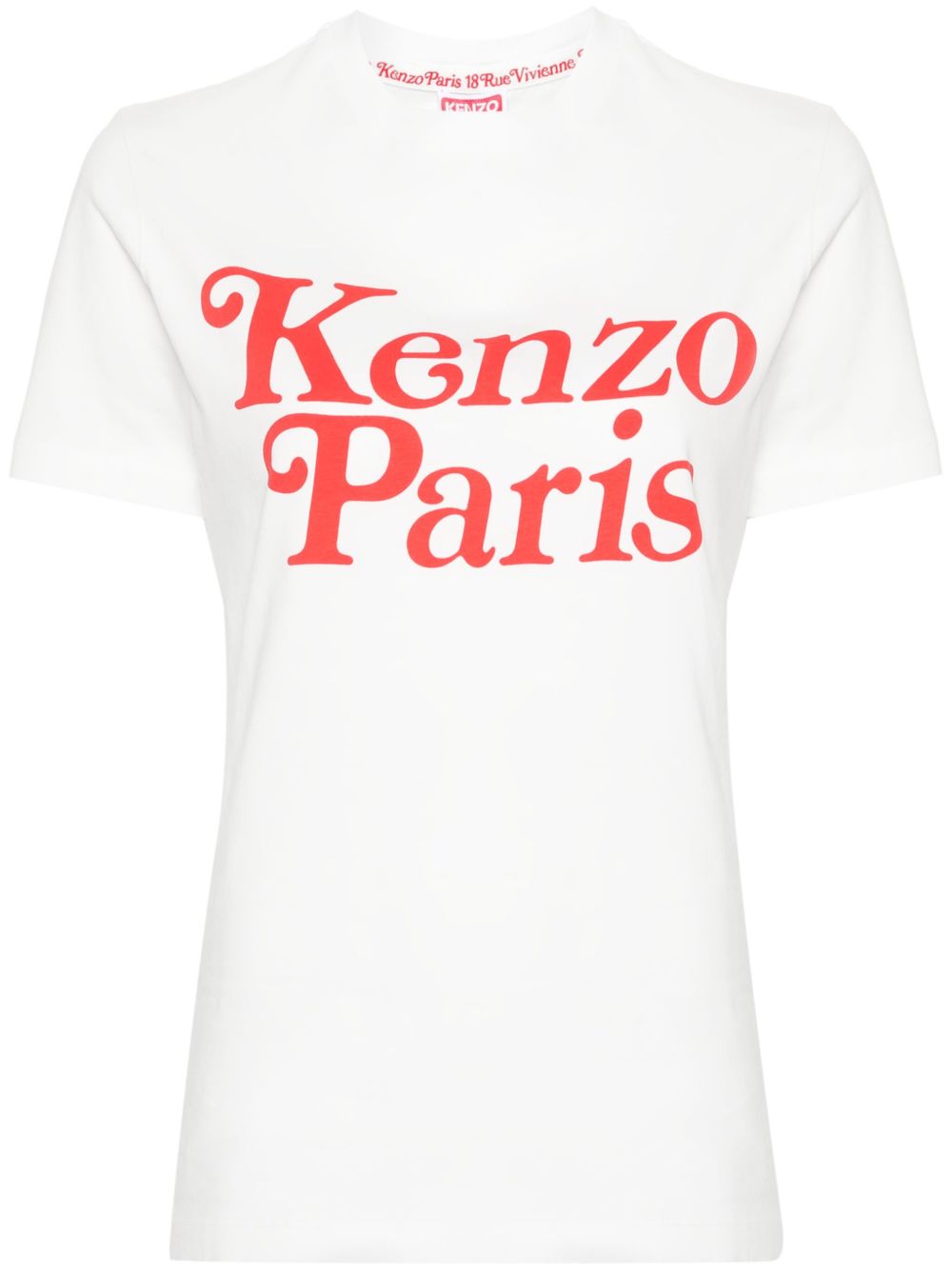 Kenzo logo印花棉T恤 - 白色
