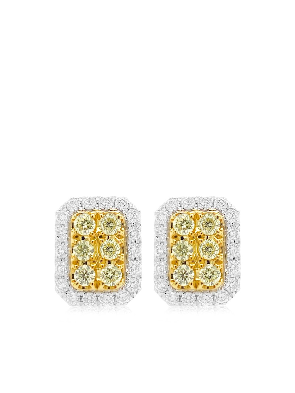 HYT Jewelry 黄金钻石耳环 - 金色