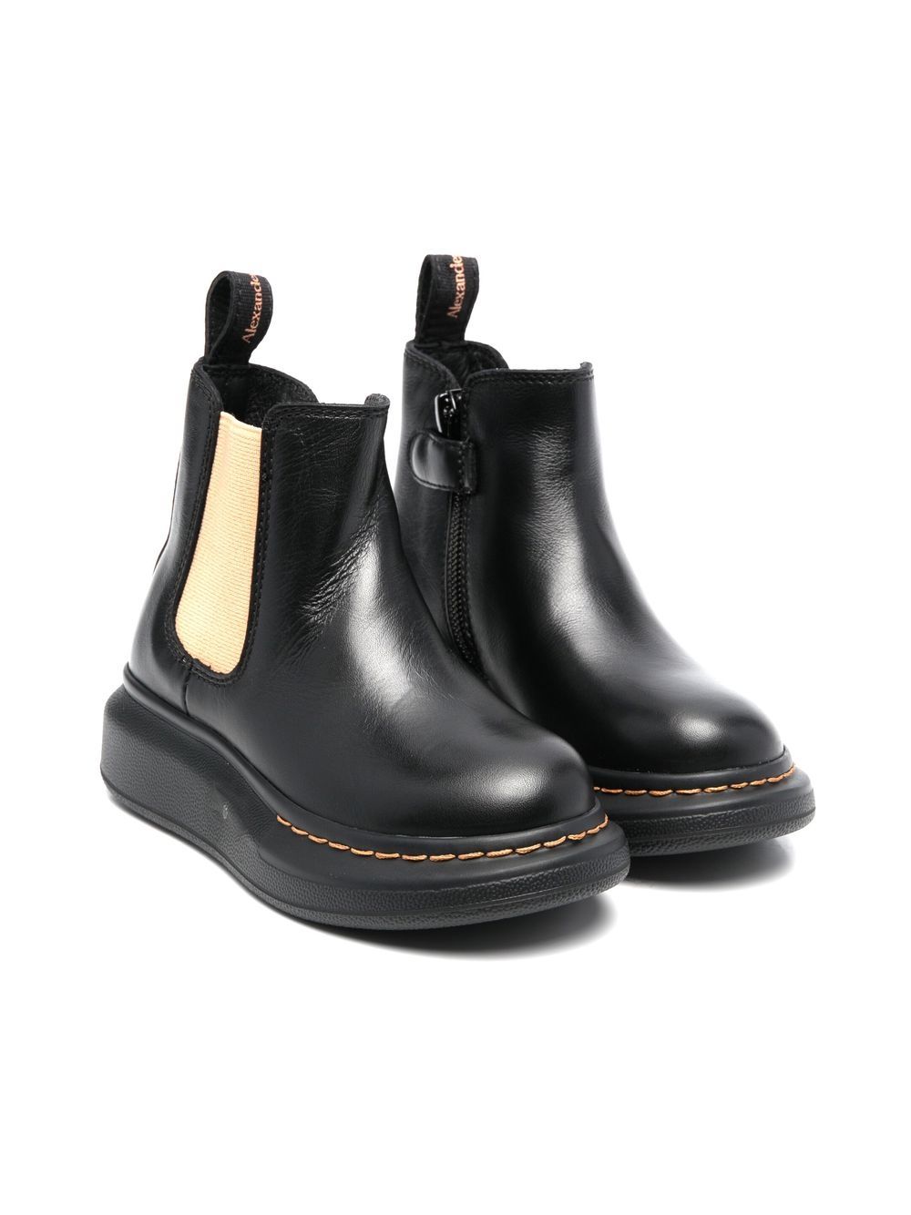 Alexander McQueen Kids 亚历山大·麦昆 套穿式及踝靴 - 黑色