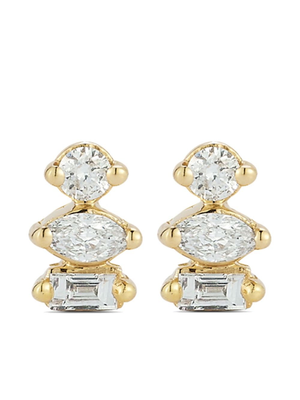 Dana Rebecca Designs 14K黄金 Alexa Jordyn 钻石耳钉 - 金色