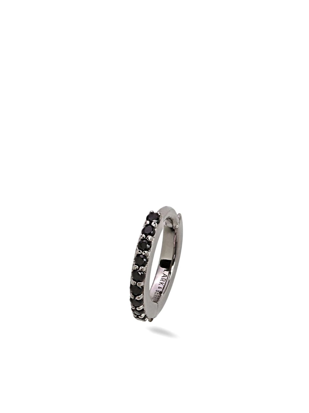 Lark & Berry 14K黄金中号 Modernist 钻石圈形耳环 - 银色