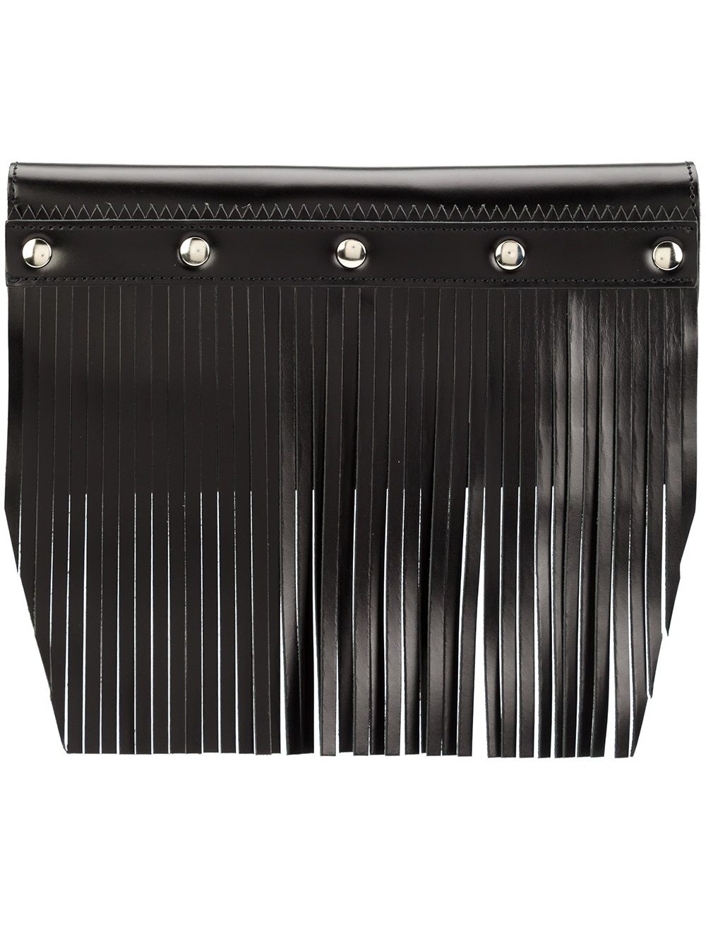 Comme Des Garçons Wallet 大号流苏铆钉钱包 - 黑色
