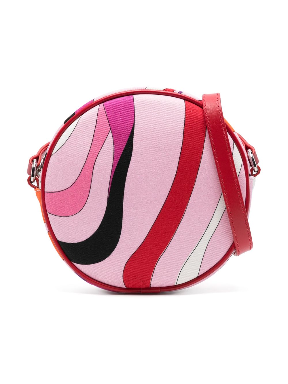 PUCCI Junior Marmo 印花圆形斜挎包 - 粉色