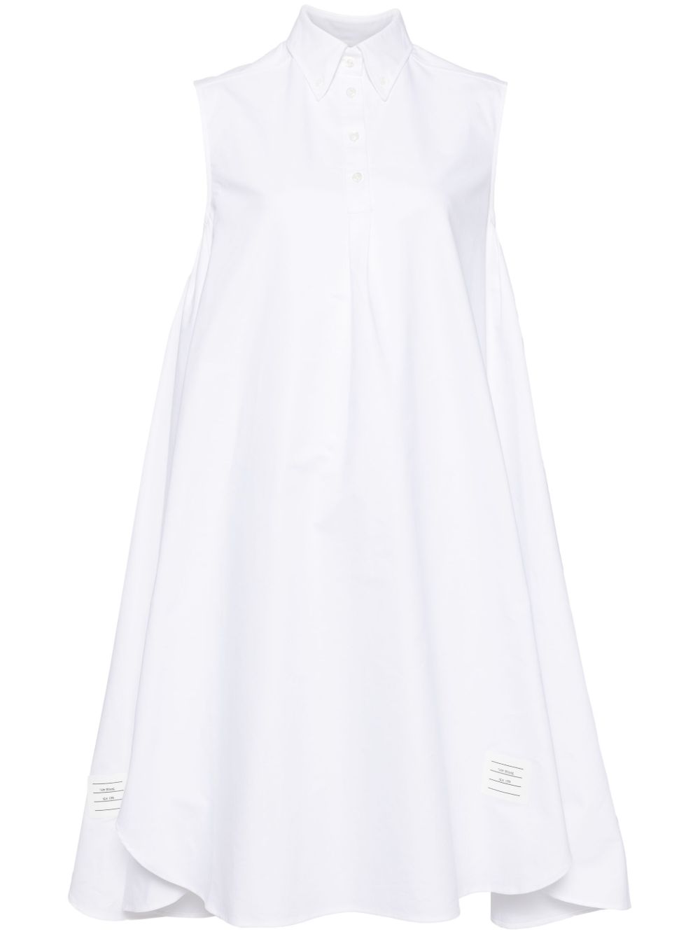 Thom Browne 扣角领日常连衣裙 - 白色