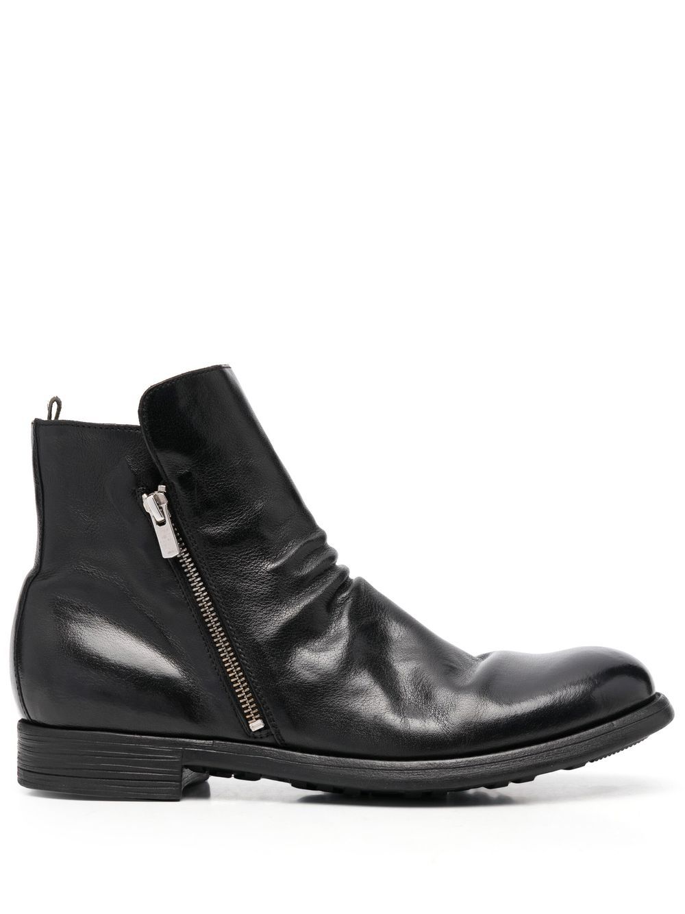 Officine Creative 皮质短靴 - 黑色