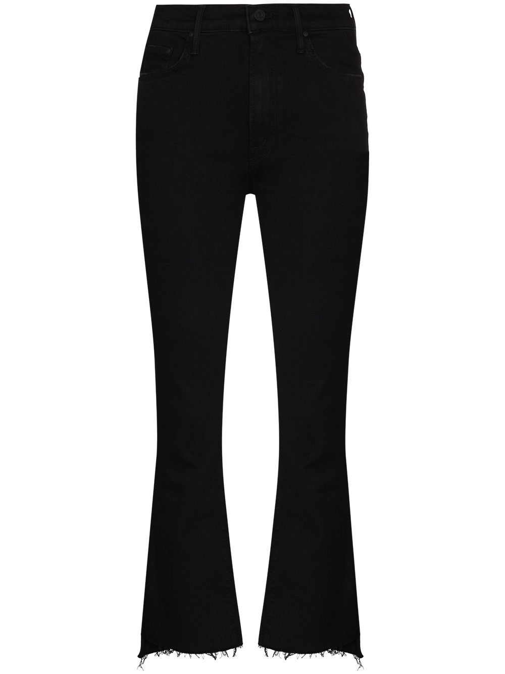 MOTHER The Insider Crop Step Fray 牛仔裤 - 黑色