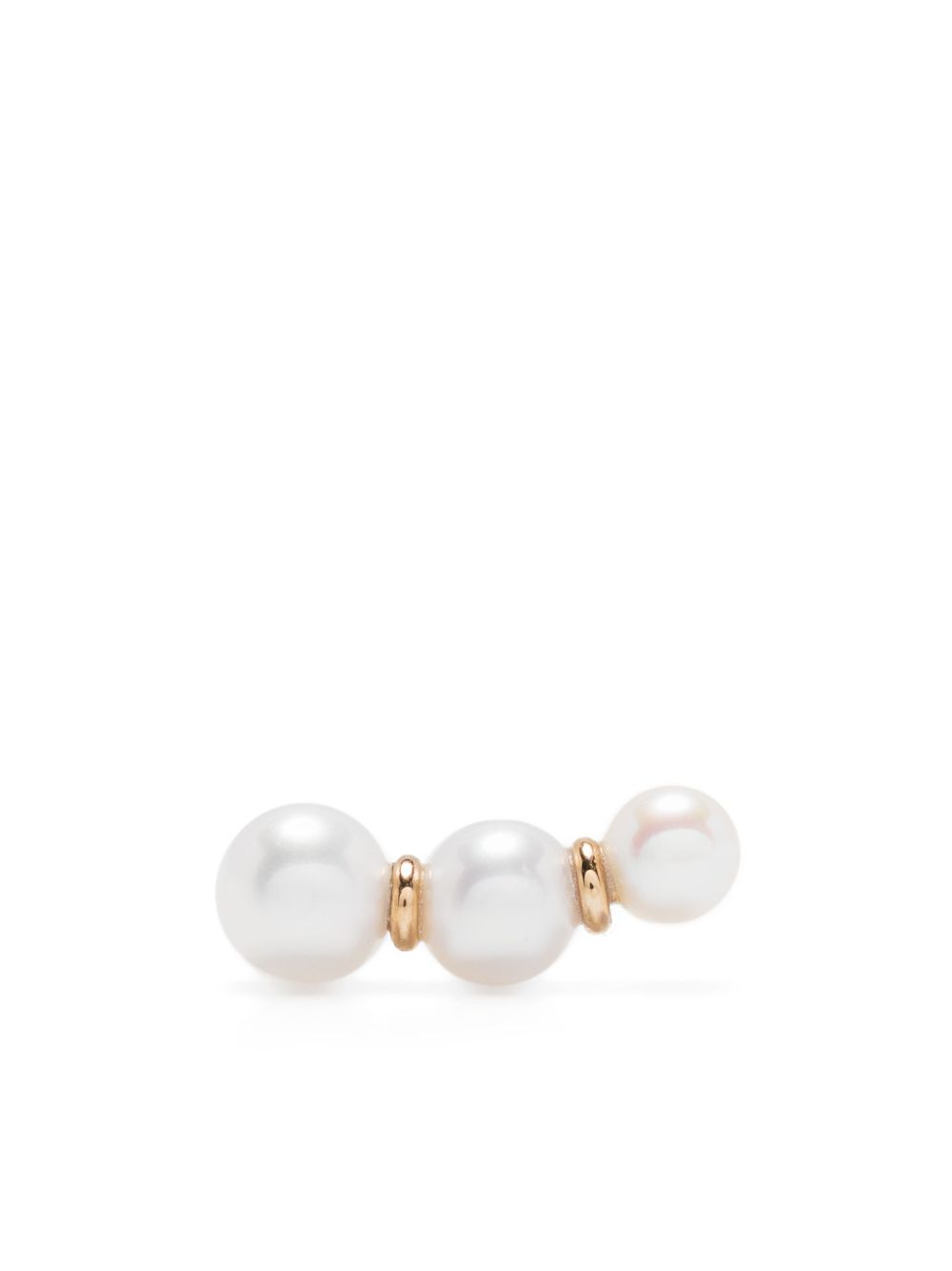 Sophie Bille Brahe 14K黄金 Trois Perle 单只耳环 - 金色