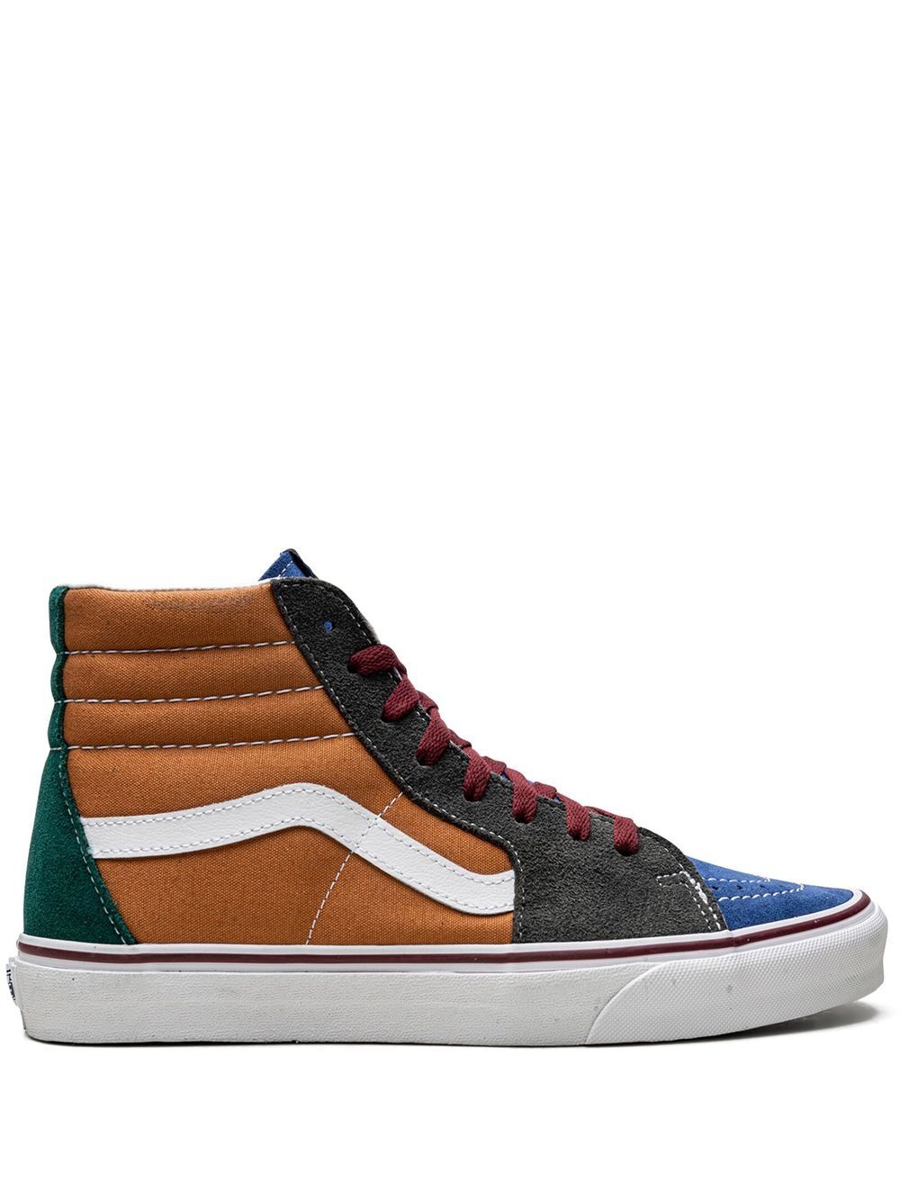 Vans Sk8-Hi 拼色运动鞋 - 橘色