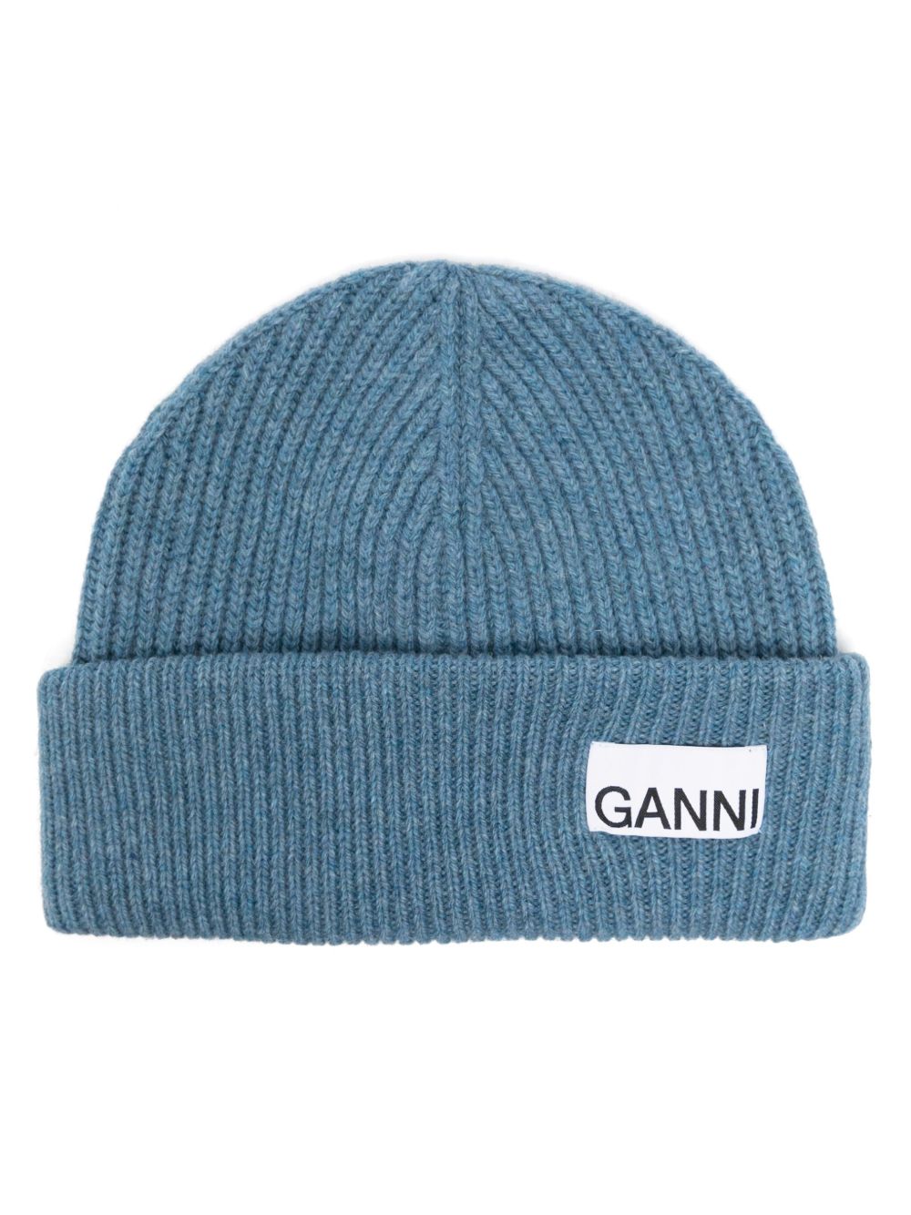 GANNI 标贴套头帽 - 蓝色