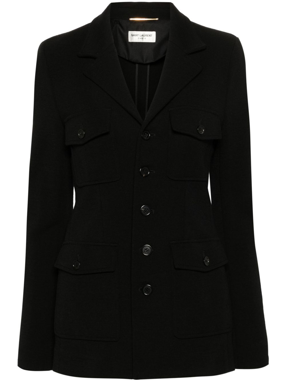 Saint Laurent Saharienne 四口袋西装夹克 - 黑色