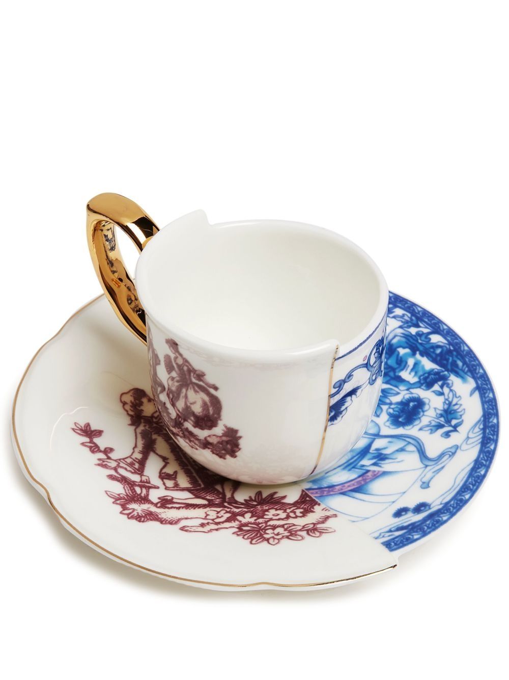 Seletti Hybrid Eufemia 带浅碟咖啡杯 - 白色