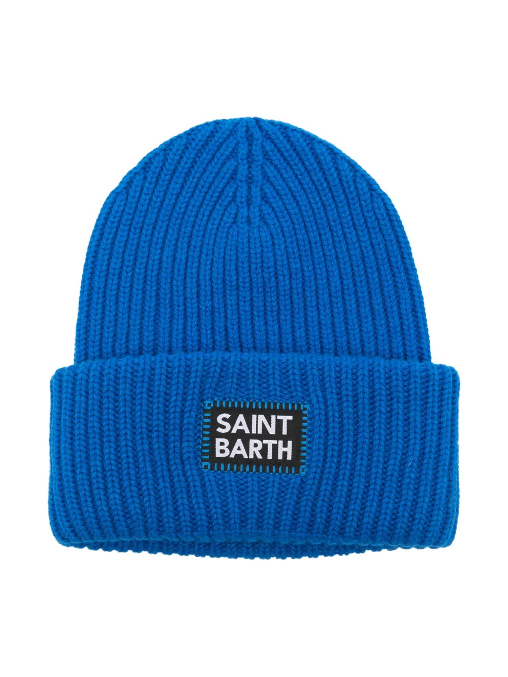MC2 Saint Barth Kids 标贴套头帽 - 蓝色