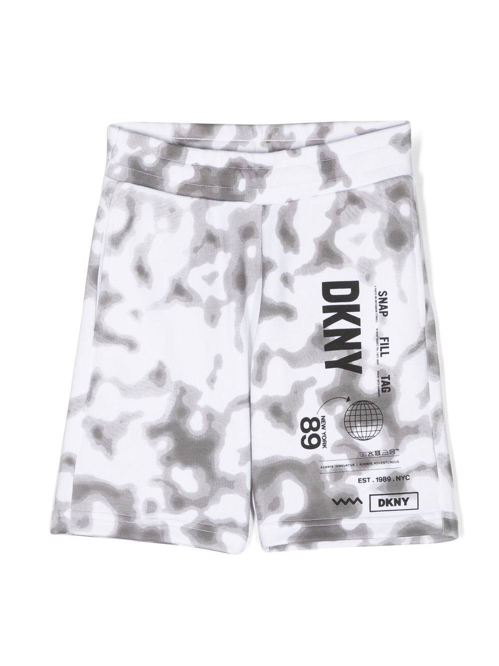 Dkny Kids logo印花百慕大短裤 - 白色