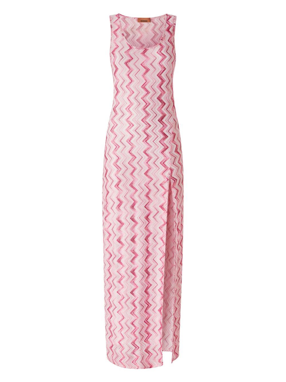 Missoni Z字形图案沙滩连衣裙 - 粉色