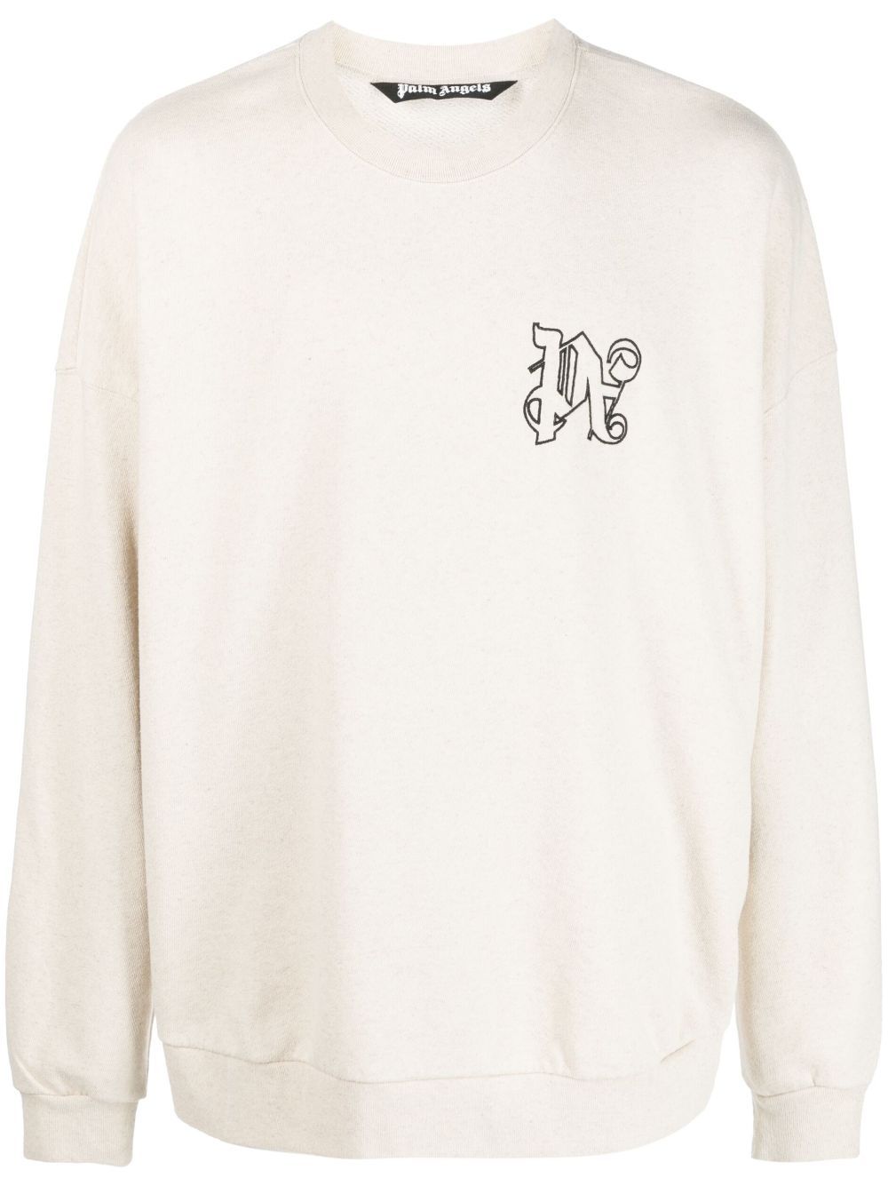 Palm Angels logo印花棉卫衣 - 中性色