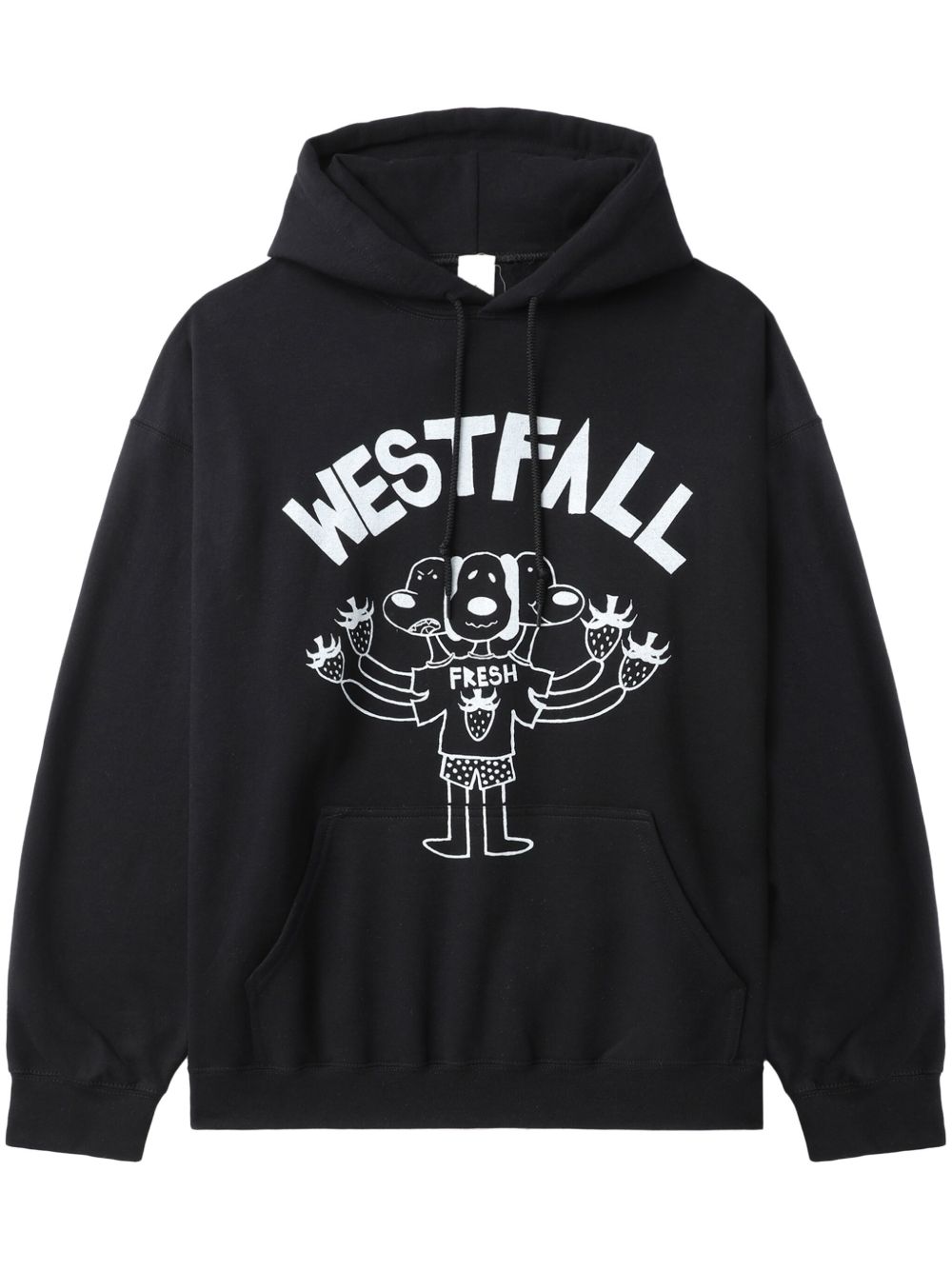 WESTFALL logo印花连帽衫 - 黑色