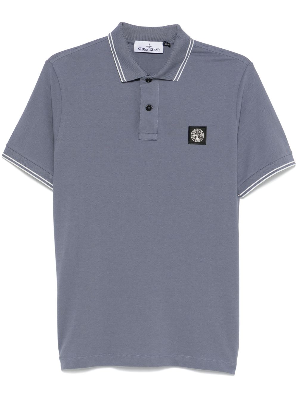 Stone Island 标贴polo衫 - 蓝色